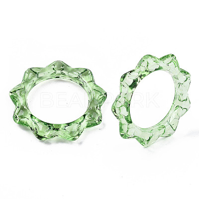 Transparent Acrylic Finger Rings LS-RJEW-T010-04D-1