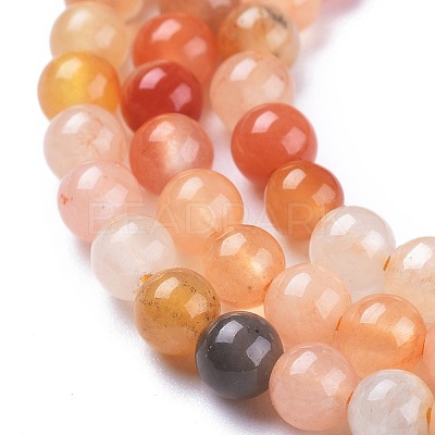 Natural Golden Silk Jade Beads Strands G-K410-07-4mm-1
