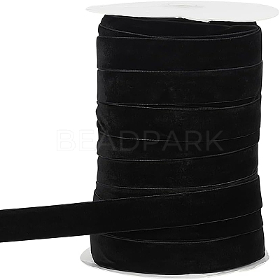 80 Yards Single Face Velvet Ribbon OCOR-WH0078-79C-1