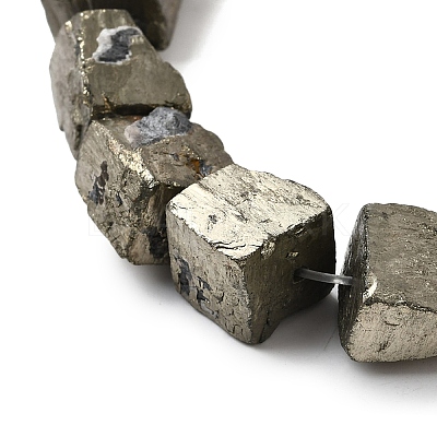 Natural Pyrite Beads Strands G-P322-20-1