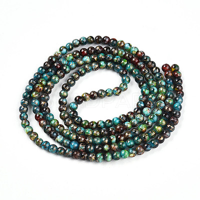 Baking Paint Glass Beads Strands DGLA-N003-4mm-B08-1