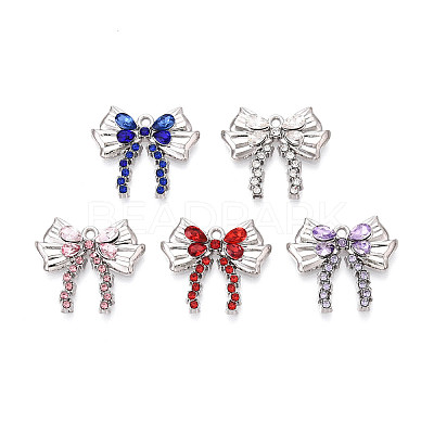 Rack Plating Alloy Rhinestone Pendants PALLOY-N181-23P-1