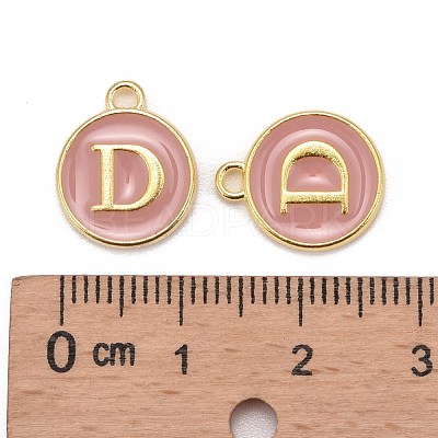 Golden Plated Alloy Enamel Charms ENAM-S118-07D-1