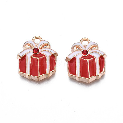 Christmas Alloy Enamel Pendants X-ENAM-Q442-57-1