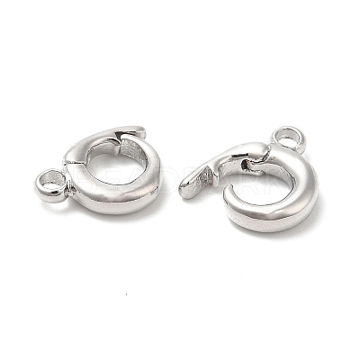 Brass Twister Clasps KK-K333-32P-1