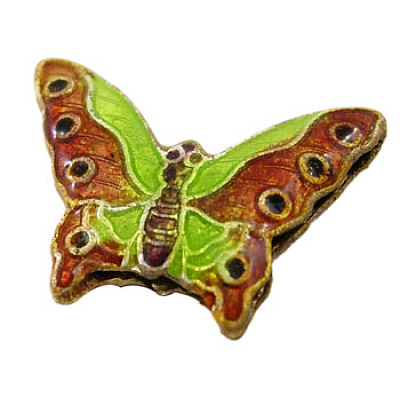 Handmade Cloisonne Beads X-CLB013Y-M-1