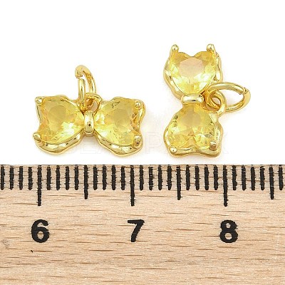 Brass Glass Pendants KK-K340-48G-01-1
