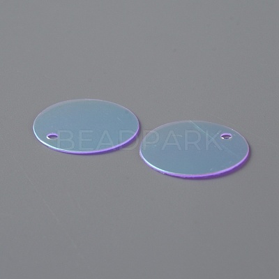 Iridescent PVC Paillette/Sequins Pendants PVC-WH0006-01B-1
