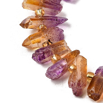 Electroplated Natural Quartz Crystal Beads Strands G-F800-D17-1