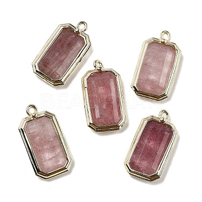 Natural Strawberry Quartz Pendants G-U019-04G-07-1