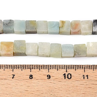 Natural Flower Amazonite Beads Strands G-T139-6x6-31A-1