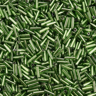 Plated Glass Bugle Beads SEED-S046-01B-49A-1