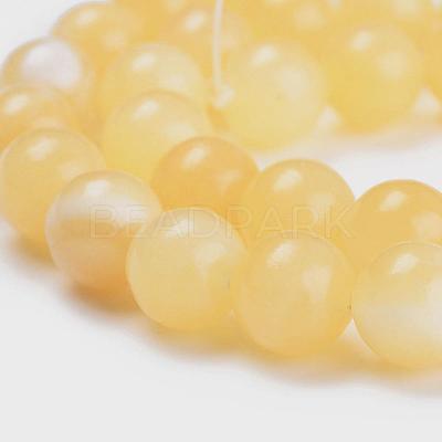 Natural Topaz Jade Beads Strands G-E266-11A-10mm-1