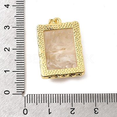 Brass Resin Pendants KK-A296-53G-G01-1