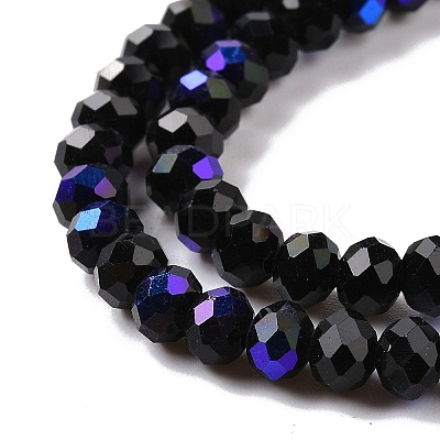 Electroplate Opaque Solid Color Glass Beads Strands LS-EGLA-A044-P1mm-L18-1