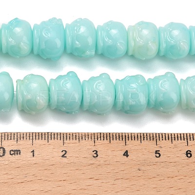 Synthetic Coral Dyed Carved Beads BSHE-H114-03D-1