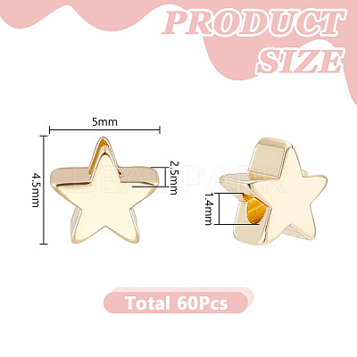 60Pcs Brass Beads KK-PH0012-49G-01-1