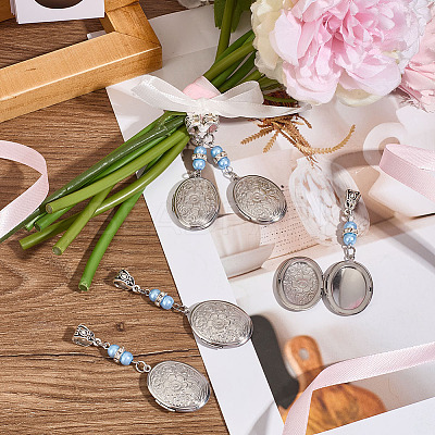 316 Surgical Stainless Steel Locket Pendants PALLOY-MA00006-1