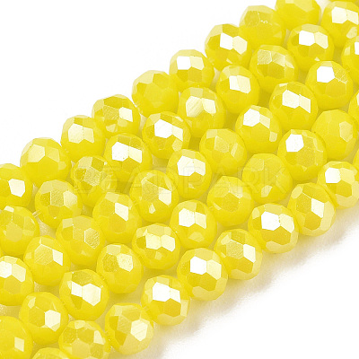 Electroplate Glass Beads Strands EGLA-A034-P2mm-B03-1