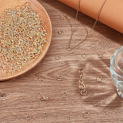120Pcs 6 Styles Brass Split Rings KK-GO0001-52-1