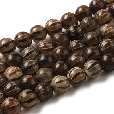 Tibetan Style dZi Beads Strands TDZI-NH0001-A02-02-1