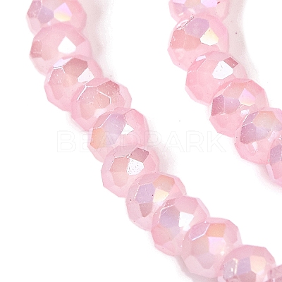 Baking Electroplate Glass Beads Strands DGLA-A039-J4mm-B15-1