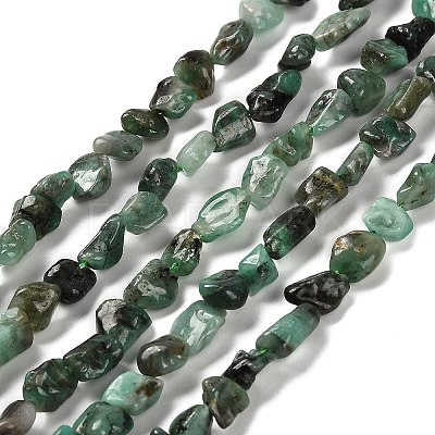 Natural Emerald Beads Strands G-P497-01E-15-1