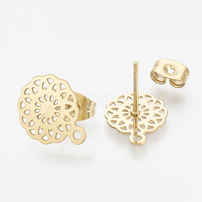 304 Stainless Steel Stud Earring Findings LS-X-STAS-S079-36A-1