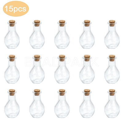 15Pcs Glass Bottle for Bead Containers AJEW-YW0001-53A-1