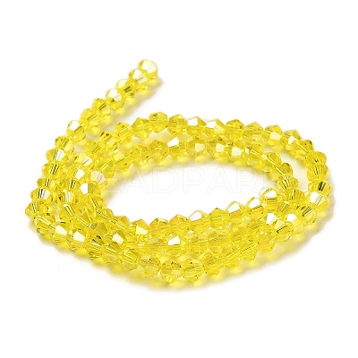 Transparent Electroplate Glass Beads Strands EGLA-A039-T4mm-B21-1