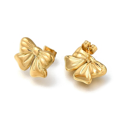 304 Stainless Steel Stud Earrings for Women EJEW-F337-01G-04-1