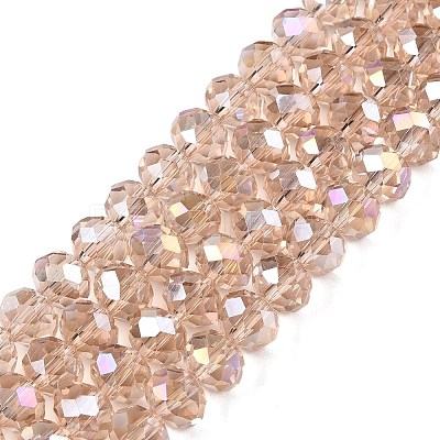 Electroplate Glass Beads Strands EGLA-A044-T8mm-B20-1