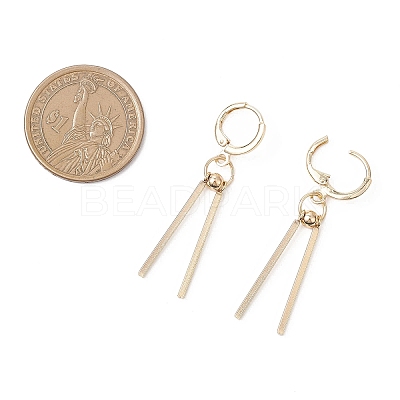 304 Stainless Steel Round with Stick Leverback Earrings EJEW-JE06827-1