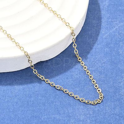 Brass Cable Chain Necklaces NJEW-K123-05G-1