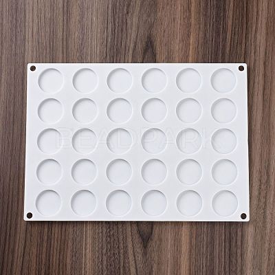 DIY Flat Round Wax Seal Stamp Silicone Mats AJEW-A038-02-1
