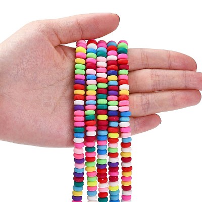Handmade Polymer Clay Beads Strands CLAY-N008-008A-1