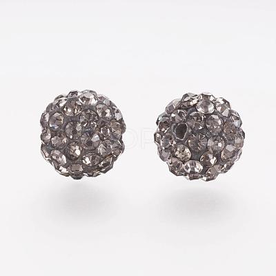 Polymer Clay Rhinestone Beads RB-K050-10mm-C14-1