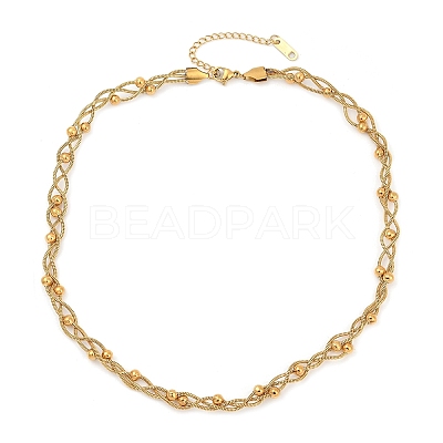 304 Stainless Steel Layered Necklaces NJEW-Z072-01G-1