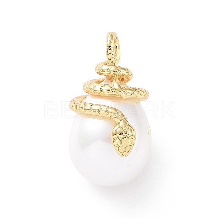 Shell Pearl Pendants X-KK-C004-09G-1