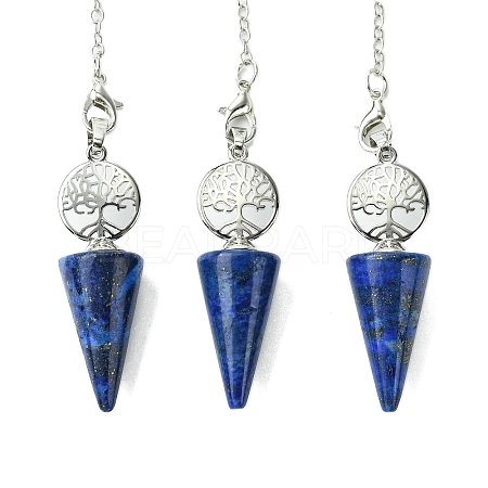 Natural Lapis Lazuli Cone Dowsing Pendulum Big Pendants G-C114-02P-15-1