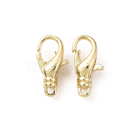 Brass Lobster Claw Claps KK-K408-13G-1