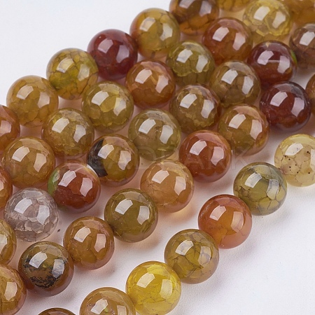 Natural Agate Round Beads Strand X-G-L087-8mm-06-1