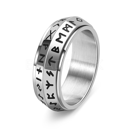 Rotatable Stainless Steel Finger Ring PW-WG27E87-07-1