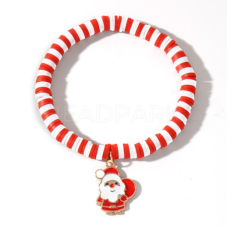 Christmas 304 Stainless Steel Enamel Charm Bracelets ZQ4442-26-1