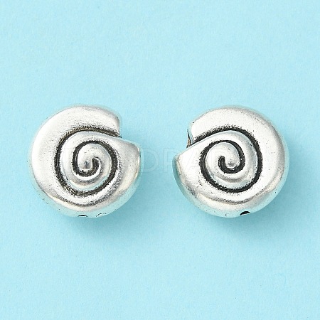 Tibetan Style Alloy Snail Shell Beads TIBEB-5570-AS-LF-1