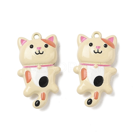 Baking Paint Alloy Pendants FIND-D002-02C-1