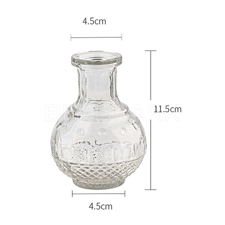 Embossed Glass Vase PW-WG51973-28-1