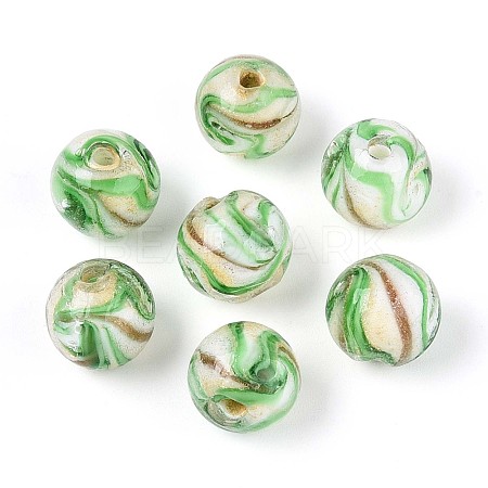 Handmade Gold Sand Lampwork Beads LAMP-T024-11D-1