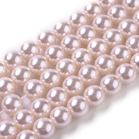 Eco-Friendly Glass Pearl Beads Strands HY-XCP0003-01-1
