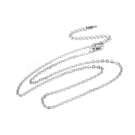 304 Stainless Steel Necklaces NJEW-E080-13P-01-1